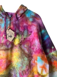 Image 3 of L Unisex Comfort Wash Hoodie in Bright Bloom Ice Dye