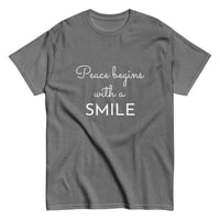 Image 7 of Unisex classic tee, Peace Begins With A Smile Tee