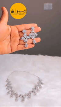 Image 4 of Runa-Stunning AD Necklace Set  with Earrings