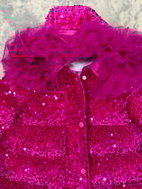 Image 8 of 24K Flare Coat - Pink