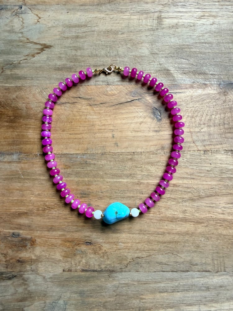 Image of Stone Beaded Necklace - Solids