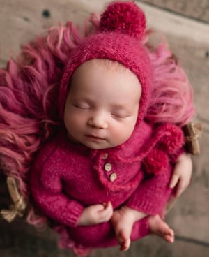 Image of Raspberry Fuzzy Bonnet 