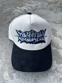 Image 1 of Cream Black Corduroy Brim