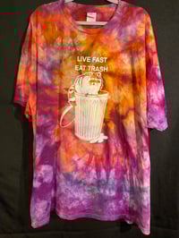 Image 1 of 3XL Live Fast Eat Trash Tie Dye Shirt M21 copy