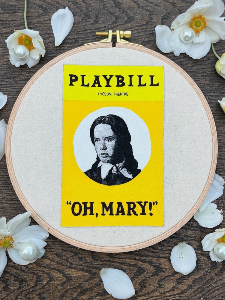Image of OH, MARY! Playbill Embroidery