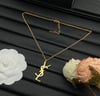 Ysl gold plated necklace 