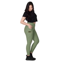 Image 2 of Army Fatigue Leggings with pockets