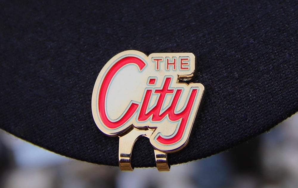 Image of City Script Clip - Red/Gold