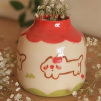 Image 2 of 'Silly Apple Kitty' Bud Vase