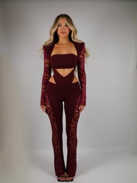 Image 3 of Dakota in deep burgundy (plumb)