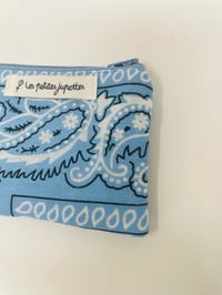 Image 2 of *EN STOCK* Porte-monnaie intérieur enduit bandana bleu