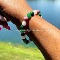 Image 2 of NEW* Malachite, Rose Quartz, Green Aventurine & Rhodonite Bracelet (Just 1 left!)