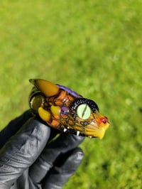 Image 2 of Fuchsia Fire DragonHead Pendant