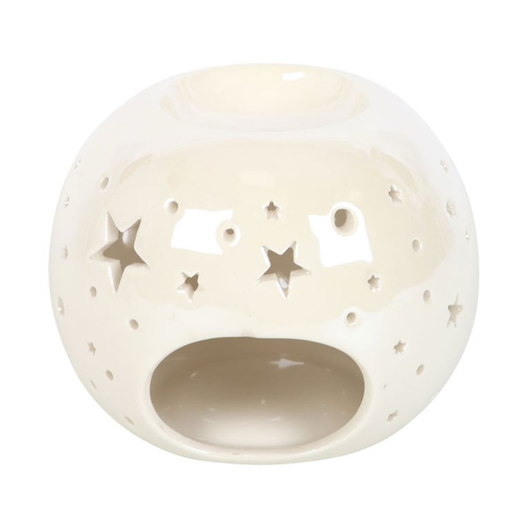white iridescent star burner Image 2