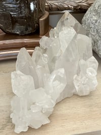 Image 15 of Large Clear Quartz Points Cluster Statement Piece #2132