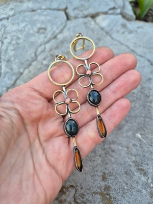 Long flowers earrings 