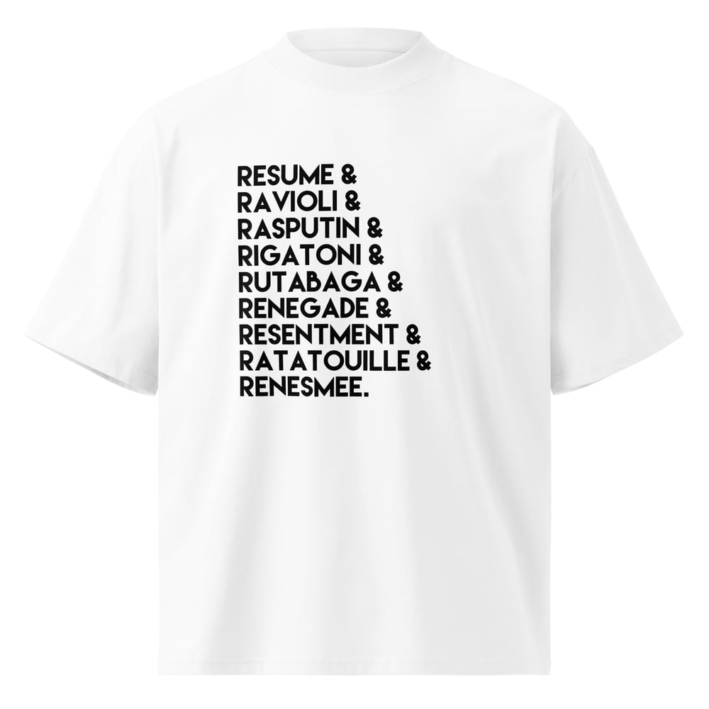 Image of Ravioli Unisex organic oversized high neck t-shirt