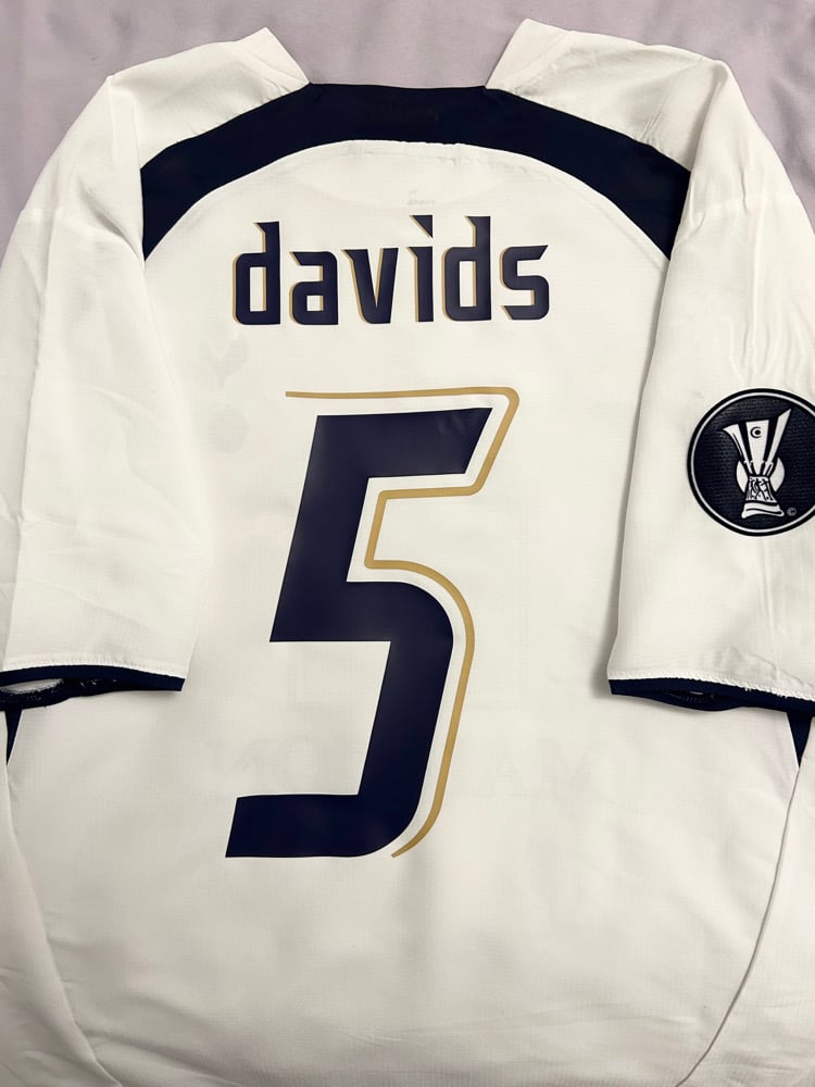 Image of Tottenham Hotspur "DAVIDS 5" 2006/07 Home Shirt + UEFA patch (L)