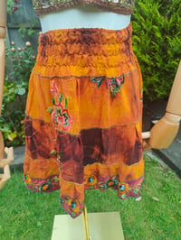 Image 4 of Boho sari beach skirt - Orange