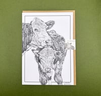 Image 1 of ‘Hereford Cow’ Greetings Card