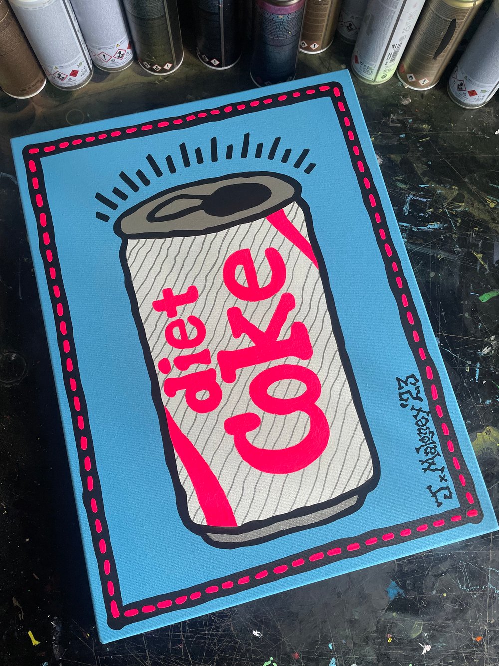 Original 1980s Diet Coke Can Paintings!