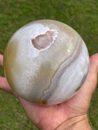 Image 3 of Flower Agate Crystal Sphere #1350