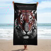 Image 1 of Towel Red and White Tiger