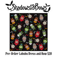 Pre-order Halloween Labubu Dress and Bow
