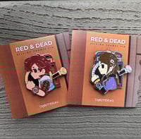 Image 3 of [ZE:999] RED & DEAD Enamel Pins