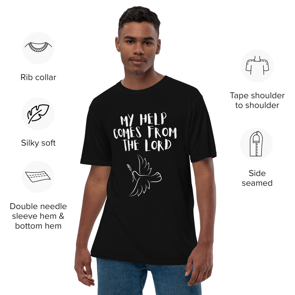 Image of Unisex premium viscose hemp t-shirt | My help comes from the LORD