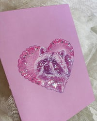 Image 2 of ‘Raccoon Valentine’ Embellished Greeting Card
