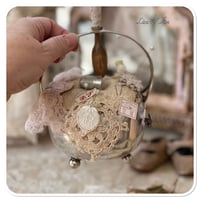 Image 2 of Silver style vintage sugar bowl pin cushion