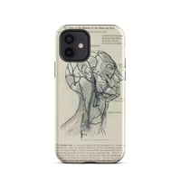 Image 5 of Antique Bookpage Detailed Anatomical Illustration Human Head Tough Case for iPhone®