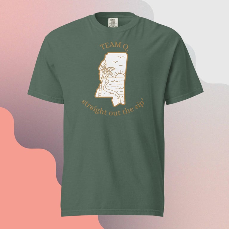 Straight Out the Sip White Background Comfort Colors