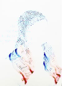 Image 1 of Empty Portrait in Red White and Blue