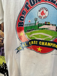 Image 2 of 1990 Distressed Red Sox Tshirt medium 