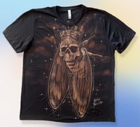 Image 1 of “CICADA” CUSTOM BLEACH PAINTED T-SHIRT XL