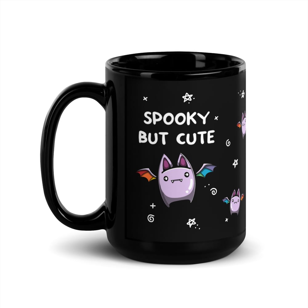 Image of Spooky But Cute - Black Glossy Mug