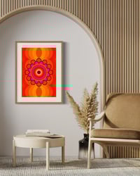 Image 5 of 'Hypnotic Bloom' 250gsm Matt Art Print Vintage Groove Design