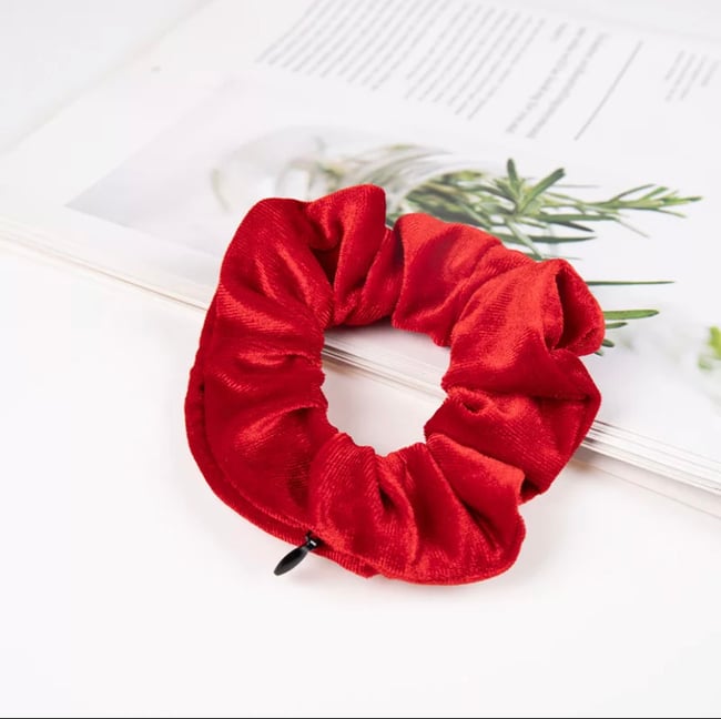 Satin scrunchie (with zipper)