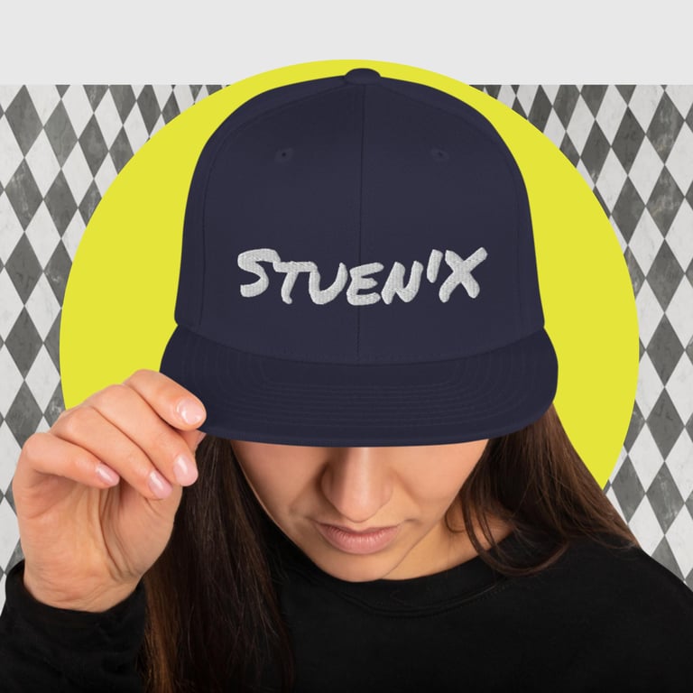 Stuen'X In White Snapback Hat Image 5