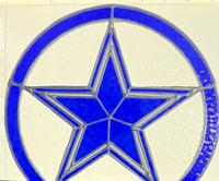Image 2 of Dallas Cowboys Star Stained Glass Panel