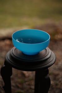 Image 2 of Salatschüssel, hellblau, durchgefärbtes Glas