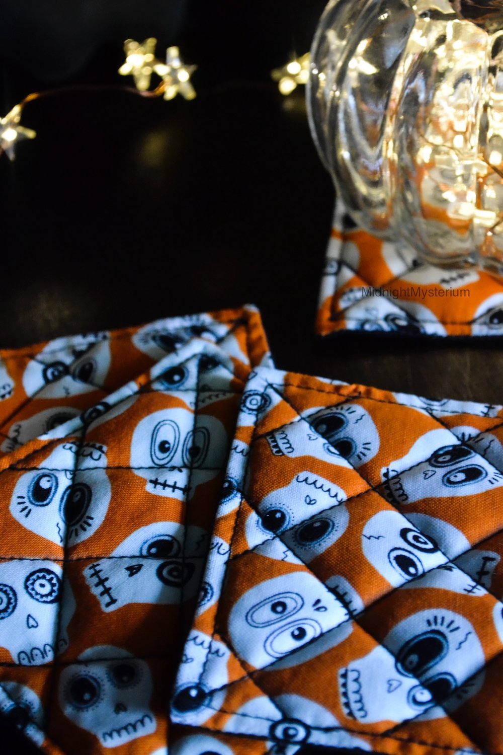 Glow in the Dark Skull Set of 4 Coasters