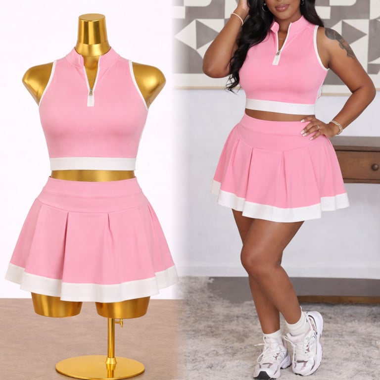 Pink Energy Skirt Set ✨Has Stretch✨ LAST LARGE