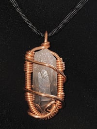 Black Phantom Lemurian Quaetz Pendant #4 Minas Gerais, Brazil