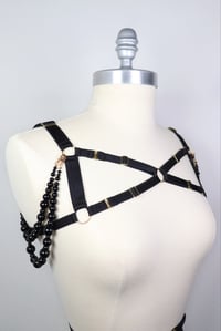 Image 3 of Mini shoulder harness with Onyx beads