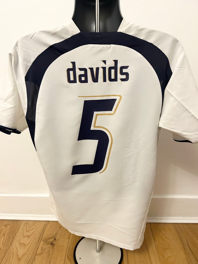 Image of Tottenham Hotspur "DAVIDS 5" 2006/07 Home Shirt + UEFA patch (L)