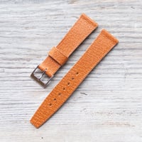 Image 1 of 20mm Corfam Style Pumpkin Pigskin - Stitchless