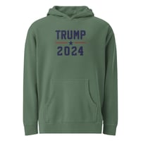 Image 3 of Trump 2024 - Vintage Embroidered Unisex pigment-dyed hoodie